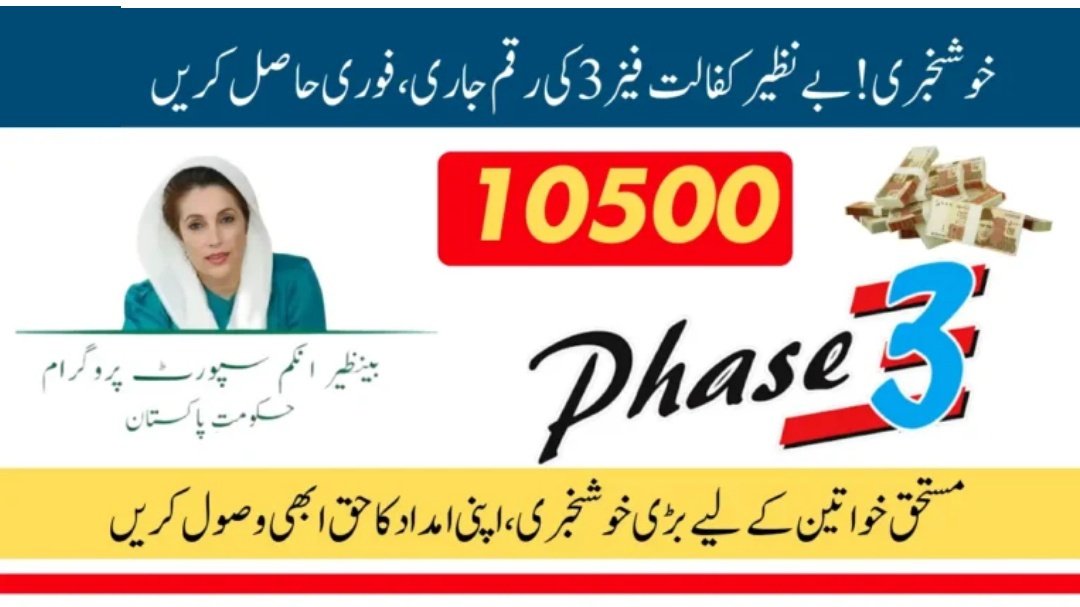 Check Eligibility for Rs. 10,500 Payment Under 8171 BISP Program Phase 3 – January 2025"